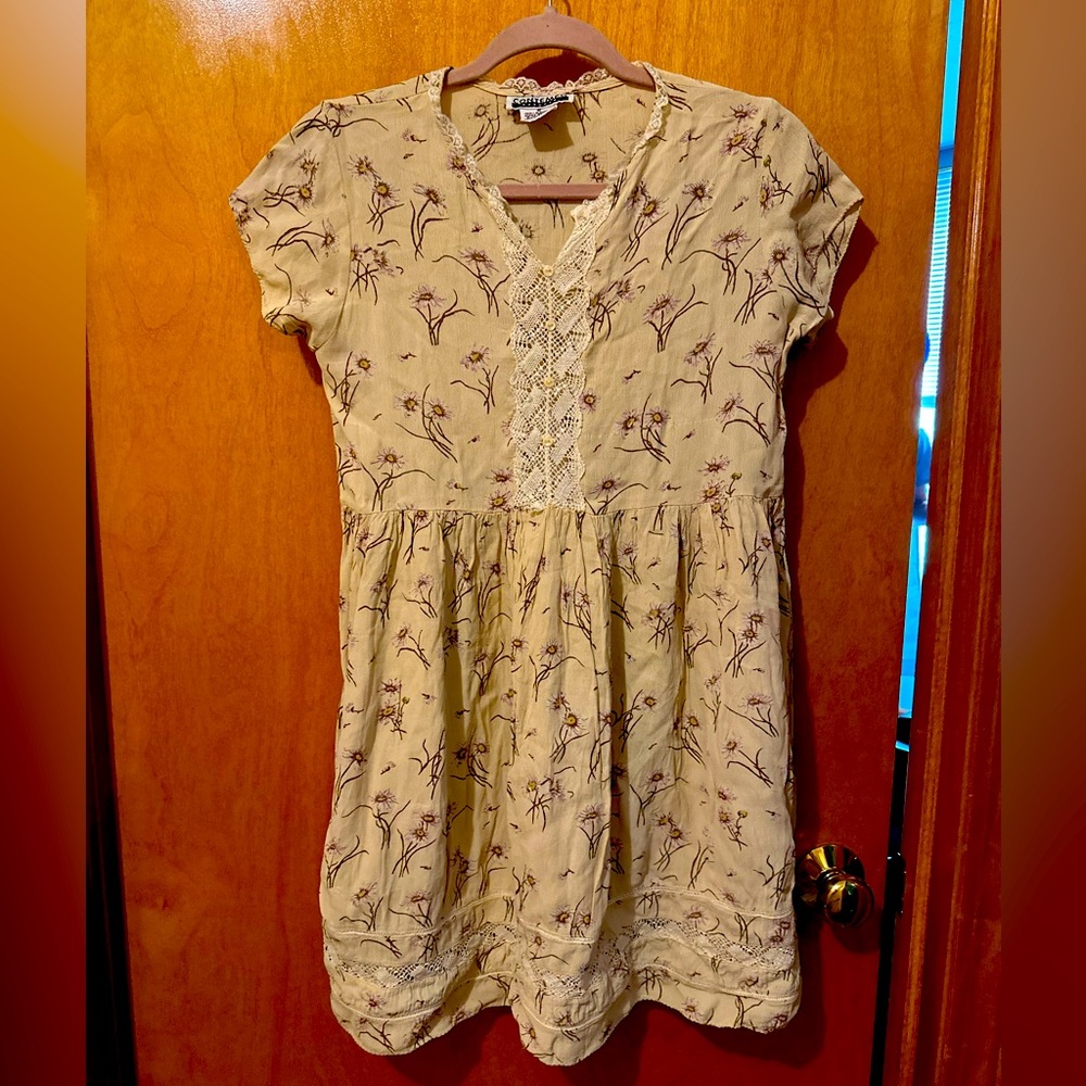 Mini dress yellow size small